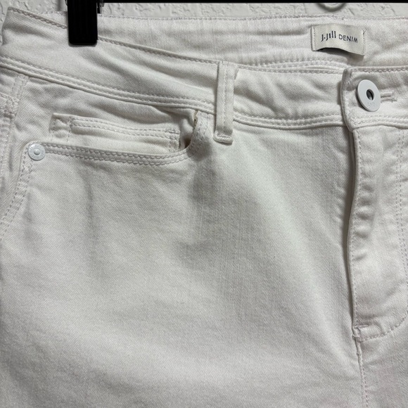 J Jill Denim Authentic Fit Slim Ankle White Jeans 6 - Picture 5 of 15